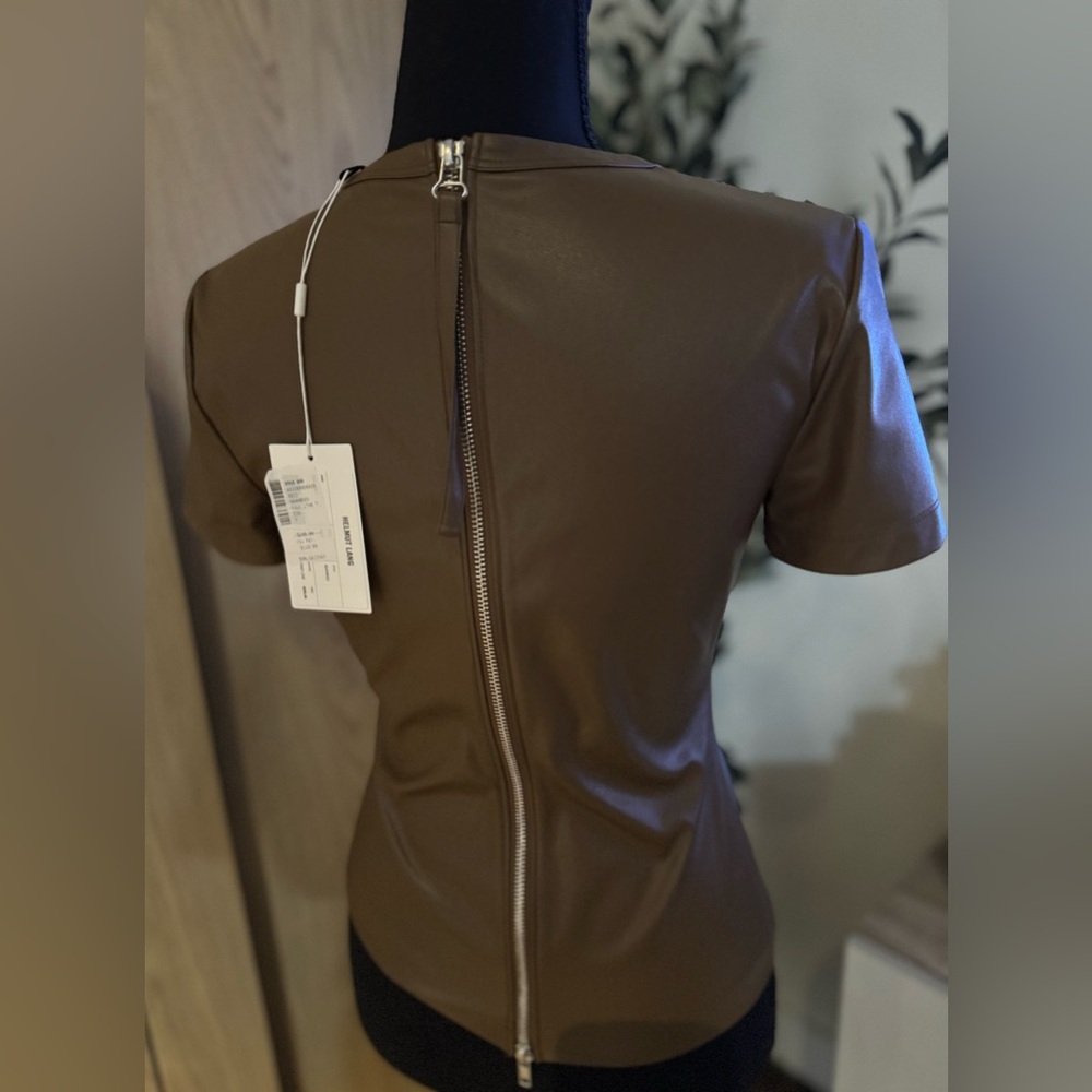 NWT Helmut Lang Faux Leather Top - Small - Picture 5 of 6